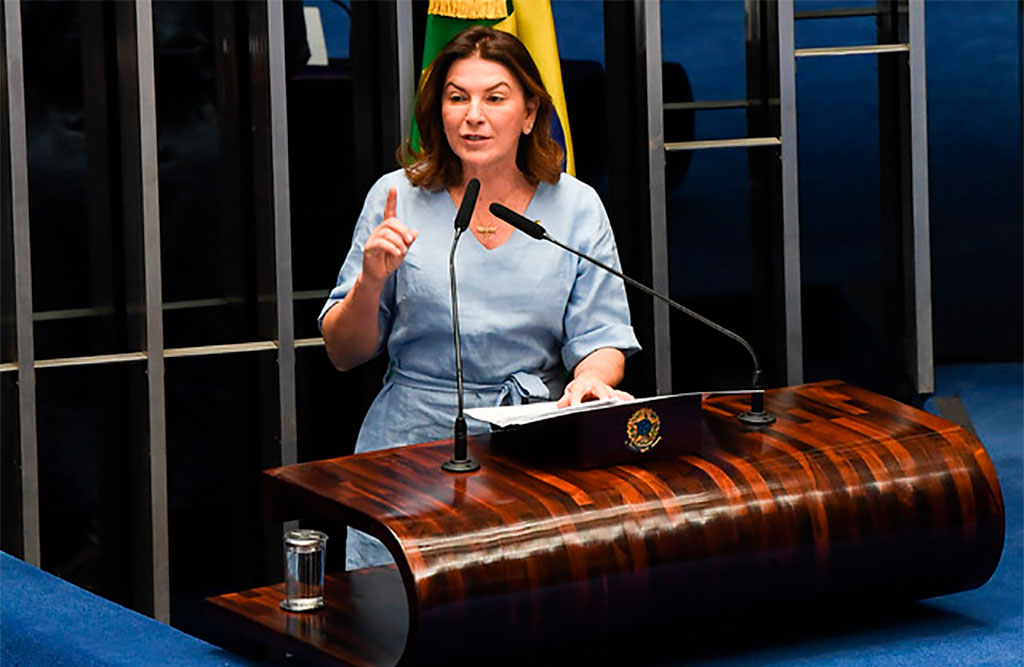 Em discurso, à tribuna, senadora Rosana Martinelli (PL-MT) - Foto: Jonas Pereira/Agência Senado