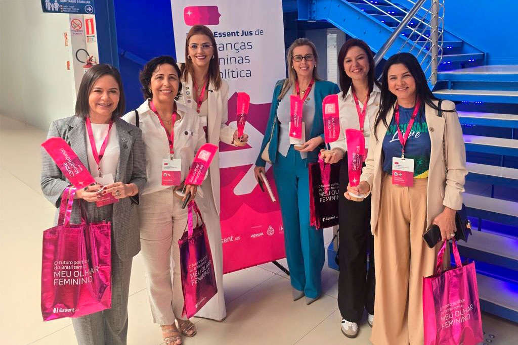 A presidente do Partido Liberal Mulher de Mato Grosso do Sul, Naiane Bittencourt Pollon (PL-MS), participa do Fórum Essent Jus de Lideranças Femininas na Política - Foto: divulgação/Agência Câmara de Notícias