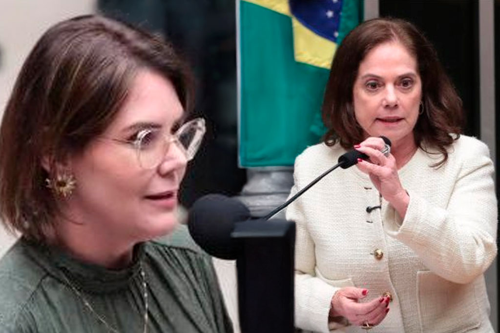 A autora do projeto, deputada Coronel Fernanda (PL-MT), e a relatora, deputada Soraya Santos (PL-RJ) - Foto: divulgação/Agência Câmara de Notícias