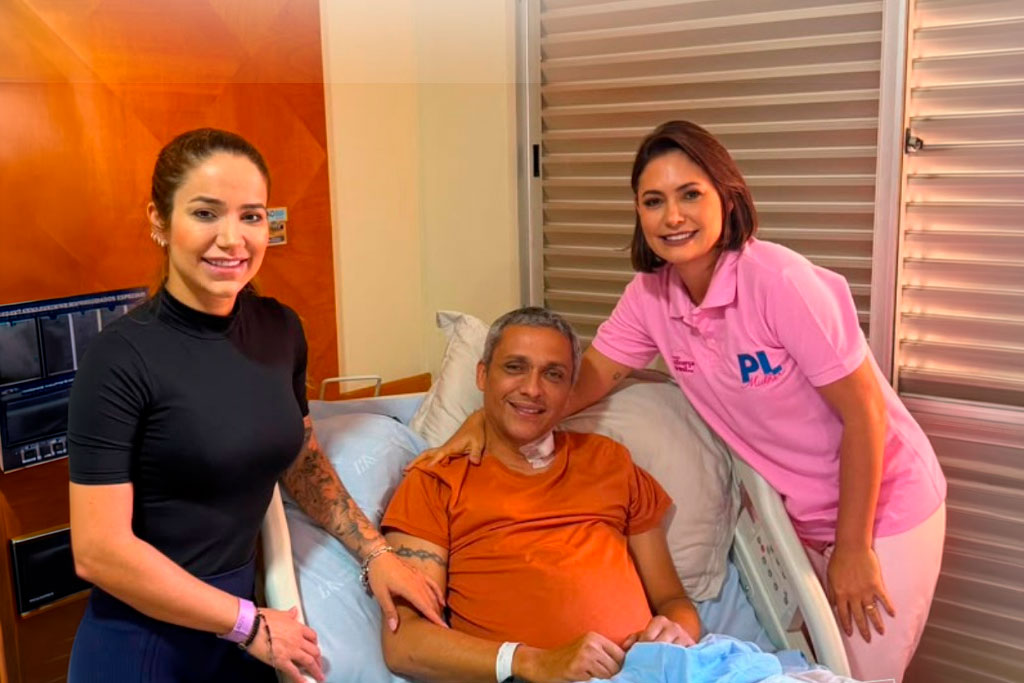 Michelle Bolsonaro visita o Deputado Federal Gustavo Gayer (PL-GO) em hospital de Goiânia - Foto: Assessoria de Comunicação e Imprensa