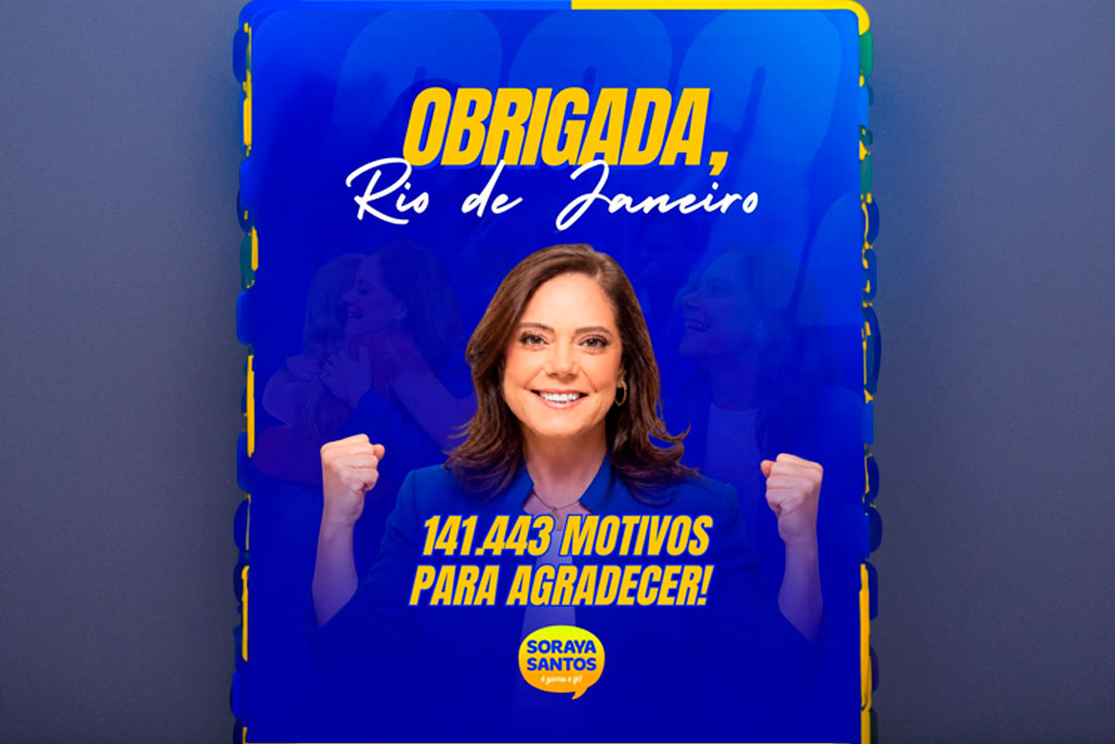 Soraya Santos (PL-RJ) é reeleita deputada federal pelo Rio de Janeiro com 141.443 votos - Foto: divulgação/Assessoria de Imprensa